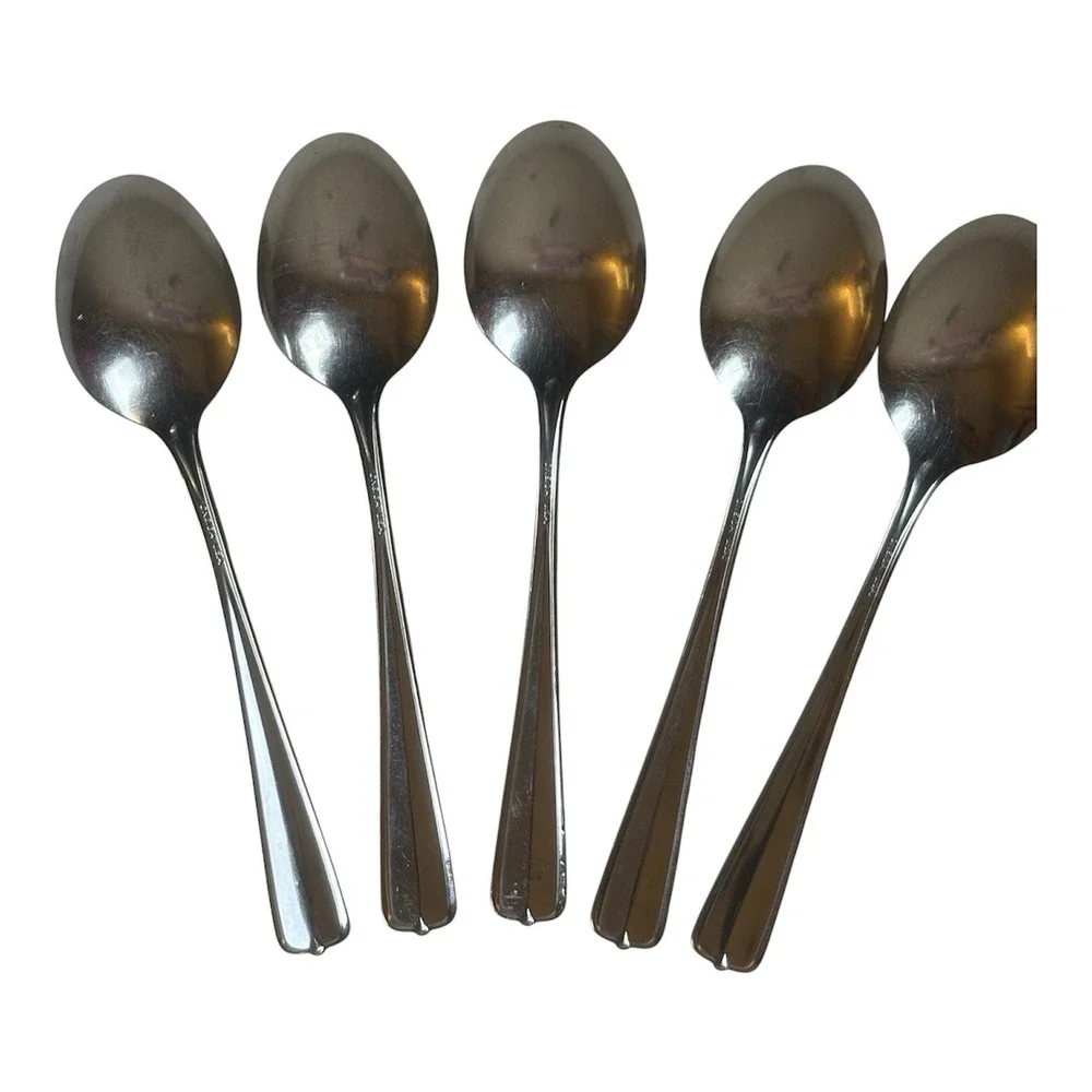 Set of 5 Oneida Gala-Impulse Stainless Tablespoons Vintage Flatware